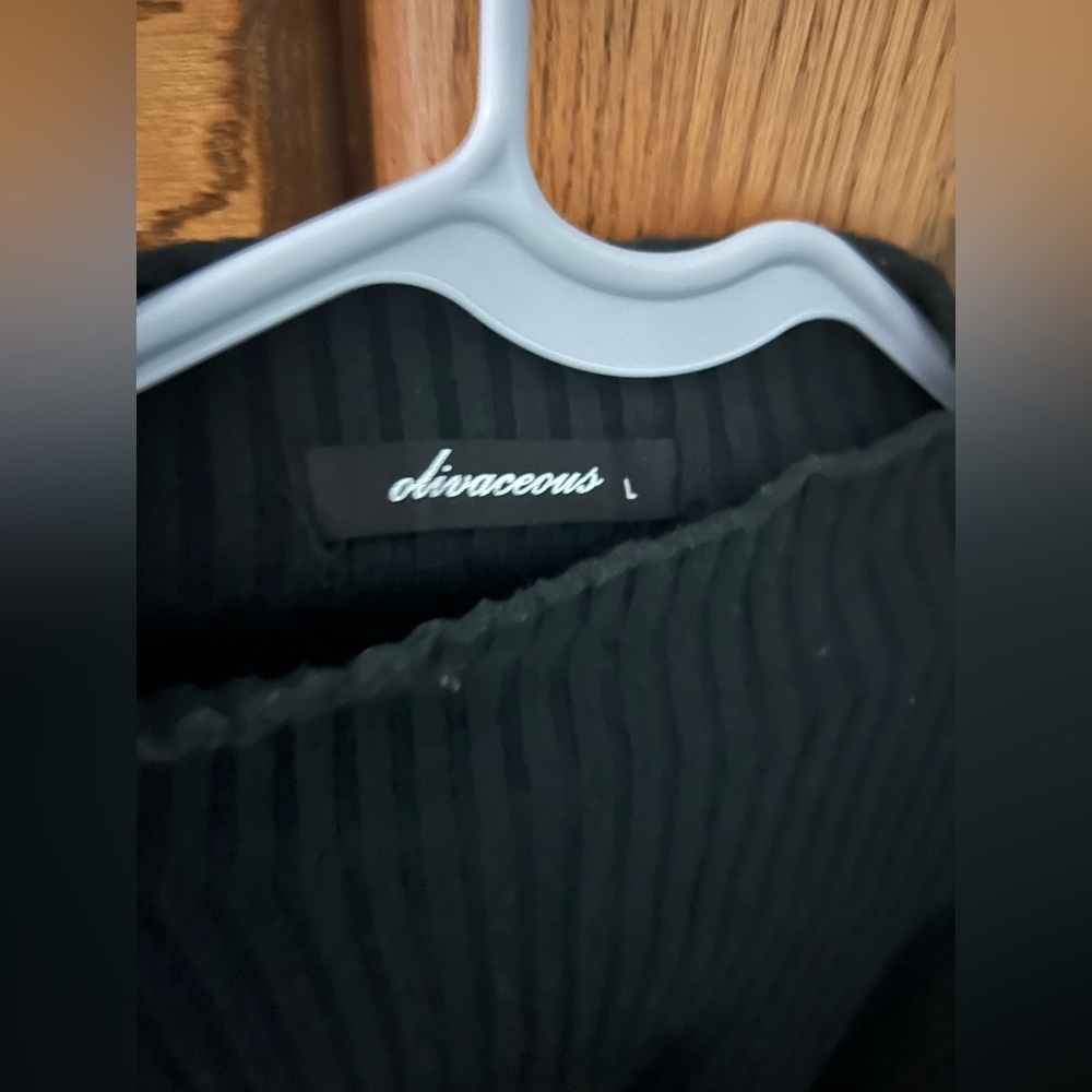 Black Ribbed Sweater - Picture 2 of 5